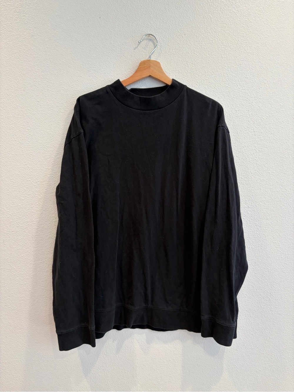 Express Basic Black High Neck Long Sleeve Top